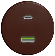 Kliklap - Retro USB aljzat A+C keret nélkül barna
