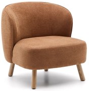 Terrakotta színű zsenília fotel Ulit – Kave Home