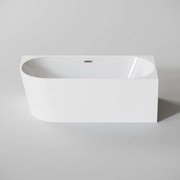 CORNER || félszabadon álló fürdőkád, sarokba, jobbos, fehér, 160x75x58 cm