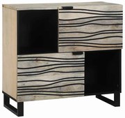 Komód Fehér 80 x 33 x 75 cm tömör mangófa