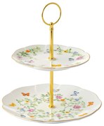 Pillangós porcelán süteményes állvány 2 emeletes díszdobozban Dancing Butterflies