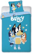 Bluey Loving Moments gyerek, ovis ágyneműhuzat 100×135cm, 40×60 cm