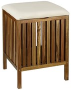 Sötét natúr színű fa szennyeskosár 38 l Fondi – Wenko