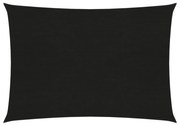 fekete HDPE napvitorla 160 g/m² 3 x 4,5 m