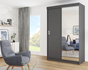 Bill 1 138 Tolóajtós Szekrény 138cm, Grafit