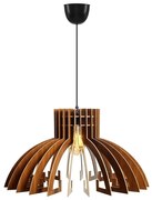 Csillár zsinóron 1xE27/60W/230V barna átm. 39 cm