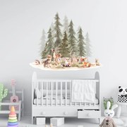 PIPPER. Textil falmatrica "Erdő állatokkal 3" Méret: 120x100cm