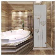 Poppy Flowers zuhanyajtó matrica, 185 x 55 cm - Ambiance