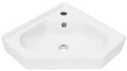 Sarokmosdó SAT B-Way 55x38,5 cm fehér fényes felülettel akkumulátor lyuk középen SATBW5538