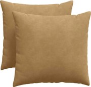 vidaXL Kanapé párnák 2 pcs Barna 50 x 50 cm Bársonyos szövet