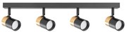 Zuma Line 2204BD-4-BK - Spotlámpa FORI 4xGU10/50W/230V fekete/arany
