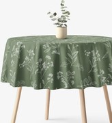 Goldea kör alakú pamut terítő - gyógynövény levelek Ø 100 cm