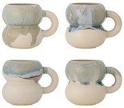 Kék-krémszínű kőedény bögre szett 4 db-os 400 ml Luna – Bloomingville