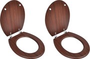 vidaXL 2 db barna MDF WC ülőke
