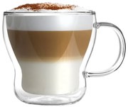 Üveg duplafalú bögre szett cappucinóhoz 2 db-os 370 ml Bolla – Vialli Design