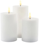 Fehér tölthető fénydekoráció készlet 3 db-os Smilla – Sirius