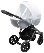 Luxus szúnyogháló cipzáras kocsira New Baby fehér