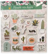 Színes Cactus szivacs matrica 22 db-os