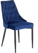Kárpitozott étkezőszék Cork, sötétkék