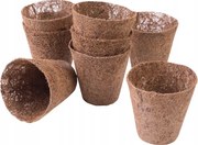 Kókusz kaspó palánták termesztéséhez, ⌀6cm x 6cm, 8 db-os szett