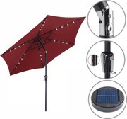 Deuba LED napernyő Miami Ø270 cm - piros