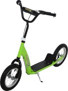 HOMCOM Robogó 5 Éves Gyermekeknek - 2 Gumi Inflálható Kerék, Állítható Kormány, Csúszásmentes Pedál - 117x52x80-85 cm - Zöld | Aosom