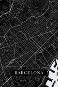 Térkép Barcelona black