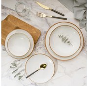 24 darabos bézs porcelán étkészlet