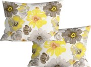 2 db mikroszálas díszpárnahuzat szett FEONELLE 50x70 cm, sárga-szürke