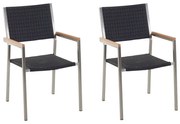 Szék szett 2db Grosso (fekete) (rattan). 1011517