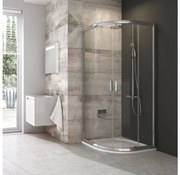 Ravak 3B240C00Z1 - BLIX, négyrészes negyedköríves zuhanykabin, 80x80 cm, fényes króm