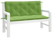 2 db melange zöld szövet kerti padpárna 120x50x7 cm