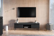Sentia TV-szekrény 157 cm - fekete / fekete lábak