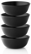 Nordic Kitchen tálka, 0,5l, Ø16cm, 4 db-os készlet, fekete - Eva Solo