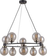 Italux modern függeszték galvez antik bronz borostyán matt fekete itxpnd-28622-10a