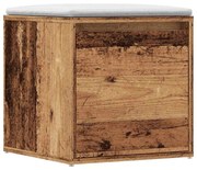 antik fa szerelt fa tárolódoboz 40,5 x 40 x 40 cm