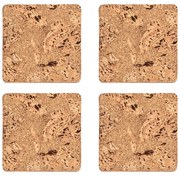 Natúr színű parafa poháralátét szett 4 db-os Querco – ZicZac