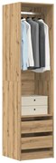 gardróbszekrény artisan tölgy 50x50x200 cm gépelt fa
