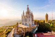 Fotográfia Aerial view of Barcelona skyline with, Alexander Spatari