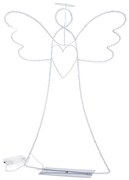 Angyal glóriával karácsonyi világító dekoráció, 36 x 44 cm, 35 LED