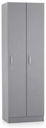 Visio LUX fa szekrény - 2 rekeszes, 60 x 42 x 190 cm, szürke