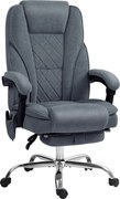 Vinsetto Masszázs Irodai Szék Fűtéssel - Ergonomikus Íróasztali Szék Állítható Magassággal, Dőlésszögű Háttámlával, Vezetékes Távvezérlővel, Kihúzható