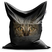 Classic babzsák macska - gyerek, fekete