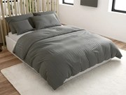 Hotel Mikroszálas ágynemű JASMINE PURE szürke - 2 cm csíkos, hotelszél Ágyneműhuzat mérete: 70 x 90 cm | 140 x 200 cm