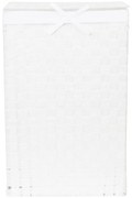 Laundry Basket Linen fehér, fedeles szennyeskosár, magasság 60 cm - Compactor