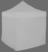 Gyorsan összecsukható sátor 2x2m – acél, 4 oldalfal, Szürke / antracit