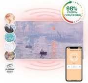 Klarstein Wonderwall Air Art Smart, infravörös hősugárzó, 120 x 60 cm, 700 W, alkalmazás, napfelkelte