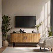 TRISH TV szekrény 120 cm, kétajtós, tölgy