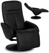 Modern Fotel Fekete Eco-bőr Kárpittal. TONY