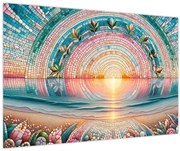 Kép – Naplemente mozaik (90x60 cm)